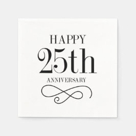 Happy 25-jähriger Cocktail Napkins Serviette