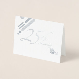 Happy 25-jähriges Mod Birds Folienkarte
