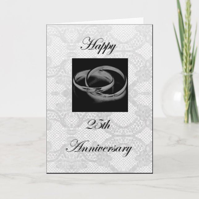Happy 25. Jubiläumskarte Karte (Vorderseite)