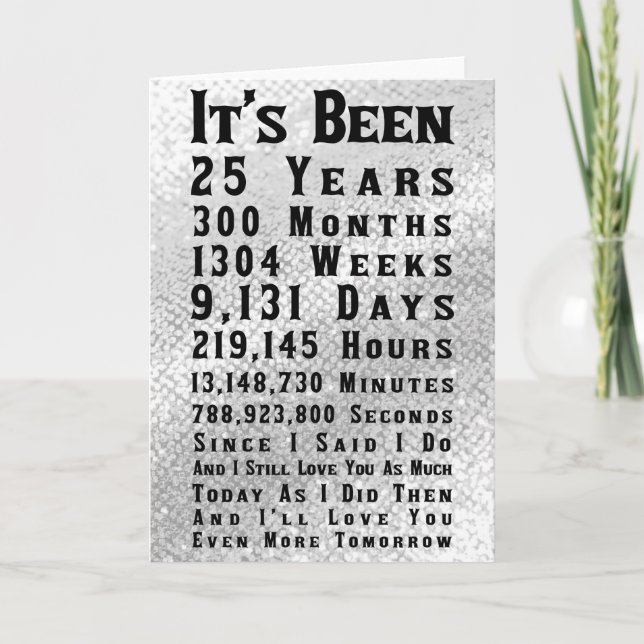 Happy 25 karte (Vorderseite)