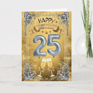 Happy 25 th Wedding Anniversary Card Karte