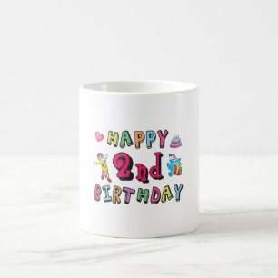 Happy 2. Geburtstag 2 Jahr b-Tag Überraschung Kaffeetasse