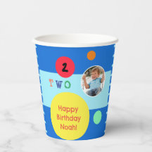 Happy 2. Geburtstag Bright Farbiges Foto