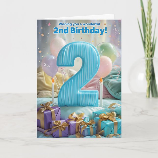 Happy 2. Geburtstagskarte Karte (Vorderseite)
