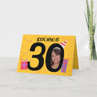 Happy 30. Geburtstag Big 30 Picture Frame Feiertagskarte