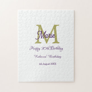 Happy 30th Birthday goldenadd name monogram modern