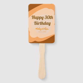 Happy 30th birthday rustic wooden Halloween fall b Fächer