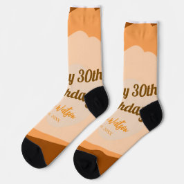 Happy 30th birthday rustic wooden Halloween fall b Socken
