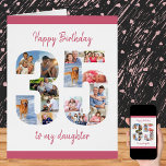 Happy 35th Birthday Daughter Big 35 Photo Collage<br><div class="desc">Say Happy 35th Birthday with a big birthday card and a unique photo collage. This large birthday card is editable to personalize for your wife, daughter or a named friend, for example and has the number 35 filled with your own photos. You can also edit the messages inside the card....</div>