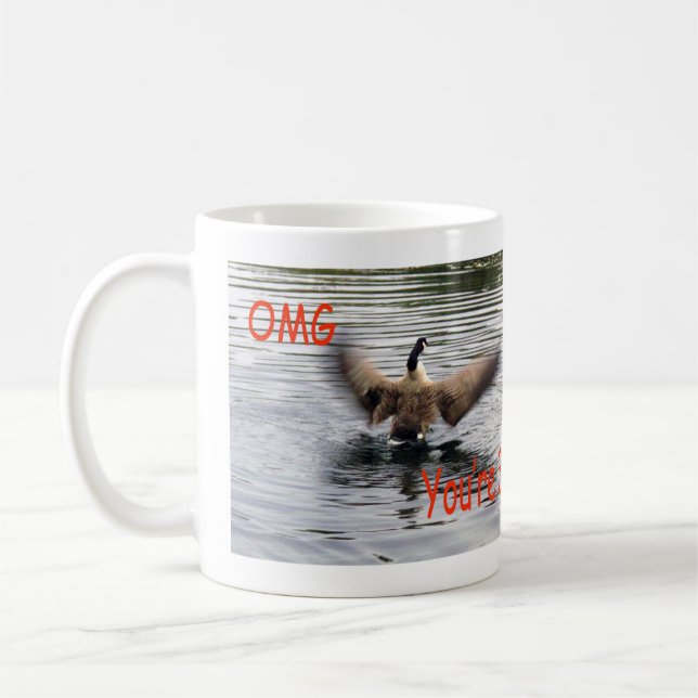 Happy 39. Geburtstag Gänseflattern Kaffeetasse (Links)