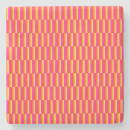 Happy 3D Rainbow Tiles Pattern Steinuntersetzer