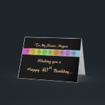 Happy 40th Customizable Birthday Card Karte<br><div class="desc"></div>