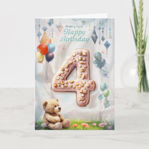 Happy 4. Geburtstagskarte Karte