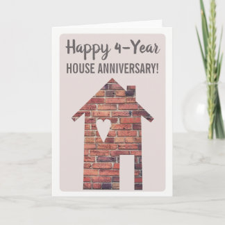 Happy 4-Jahres-Hausmannskarte Karte
