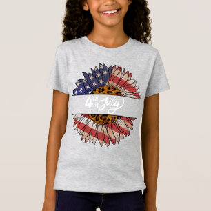 Happy 4 juillet Girls T-shirt