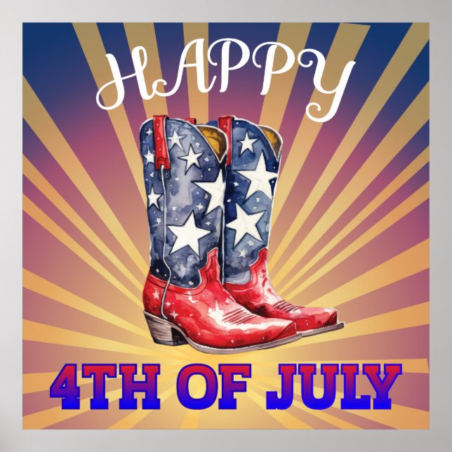 Happy 4 juillet Poster (Devant)