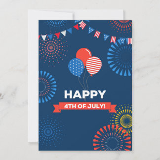 Happy 4. Juli Independence Day Card Einladung