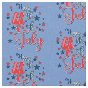 Happy 4. Juli Red White Blue Stoff