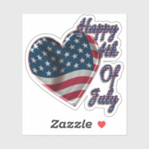 Happy 4. Juli USA Flag Herz