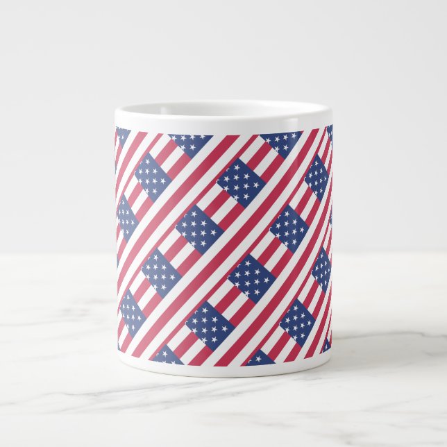 Happy 4th July Independence Day  Jumbo-Tasse (Vorderseite)