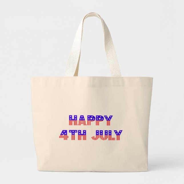 Happy 4th of July Jumbo Stoffbeutel (Vorne)