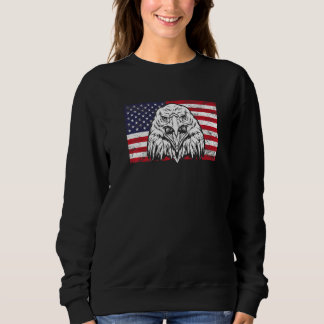 Happy 4th Of July Usa Flag Bald Eagle Patriotic Ea Sweatshirt