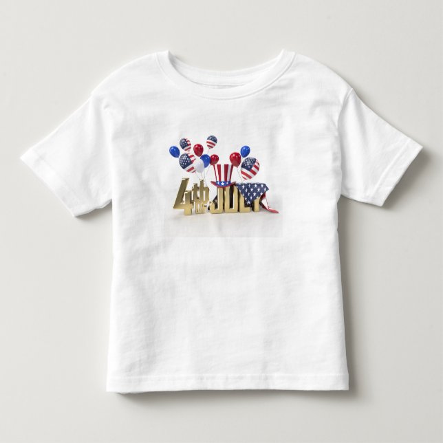 Happy 4th of July USA Kleinkind T-shirt (Vorderseite)