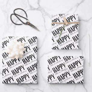 Happy 50. Geburtstag Packpapier Blätter