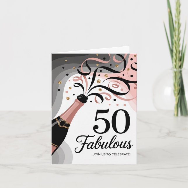 Happy 50. Geburtstag Sibling Einladung (Vorderseite)