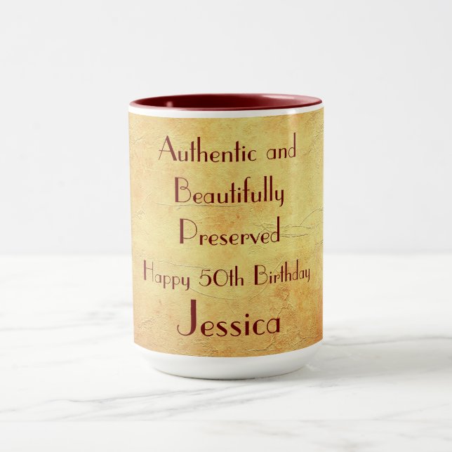 Happy 50. Geburtstag Tasse (Zentrum)