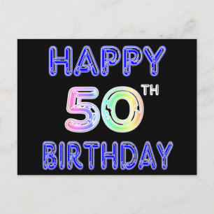 Happy 50. Geburtstagsgeschenke und Geburtstagsklei Postkarte