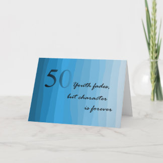 Happy 50. Geburtstagskarte Blues Karte