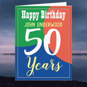 Happy 50. Geburtstagskarte Karte