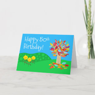 Happy 50. Geburtstagskarte neu von joimages Karte