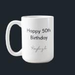 Happy 50. Geburtstagsparty Custom Kaffeetasse<br><div class="desc">Happy 50. Geburtstag Custom Coffee Tasse,  dass Sie für jeden Anlass und besondere Veranstaltung anpassen können. Kaufen Sie als Geschenk für einen besonderen oder als Leckerei für sich</div>