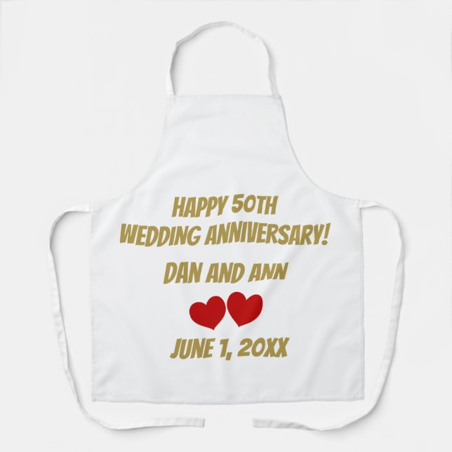 Happy 50. Hochzeitstag  Schürze (Vorderseite)