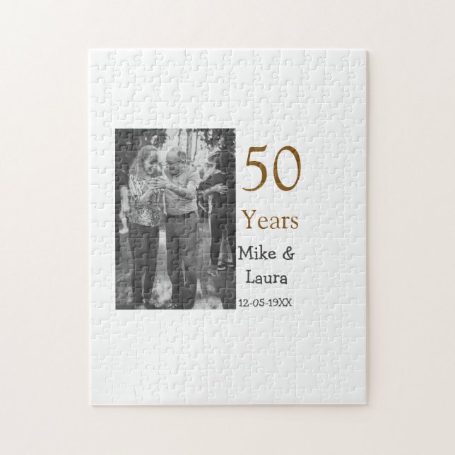 Happy 50. Jubiläum fügen Sie Pärchen Namen Datum H (Vertikal)