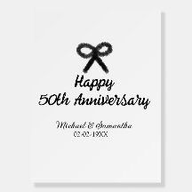 Happy 50. Jubiläum fügen Sie Pärchen Namen Datum H