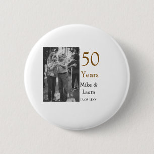 Happy 50. Jubiläum fügen Sie Pärchen Namen Datum H Button