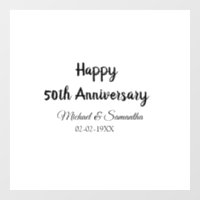Happy 50. Jubiläum fügen Sie Pärchen Namen Datum H