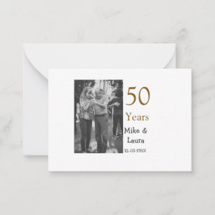 Happy 50. Jubiläum fügen Sie Pärchen Namen Datum H Mitteilungskarte
