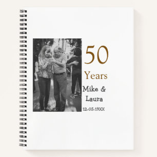 Happy 50. Jubiläum fügen Sie Pärchen Namen Datum H Notizbuch