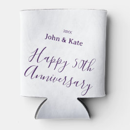 Happy 50th anniversary purple name year simple  dosenkühler