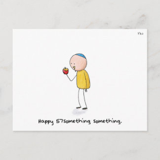 "Happy 57Irgendwas" - Rosh Hashanah Postkarte