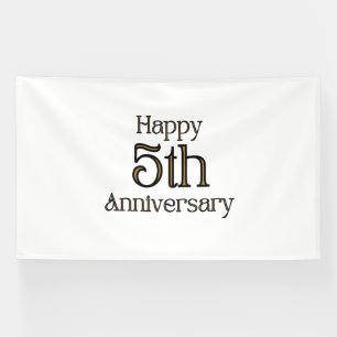 Happy 5. Jahrestag 6x10 Vinyl Banner