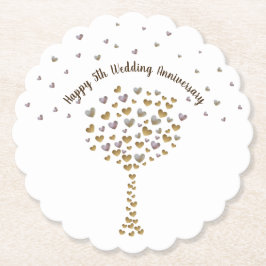 Happy 5th Wood Wedding Anniversary Untersetzer