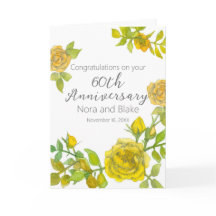 Happy 60 Jahre Yellow Roses Individuelle Name