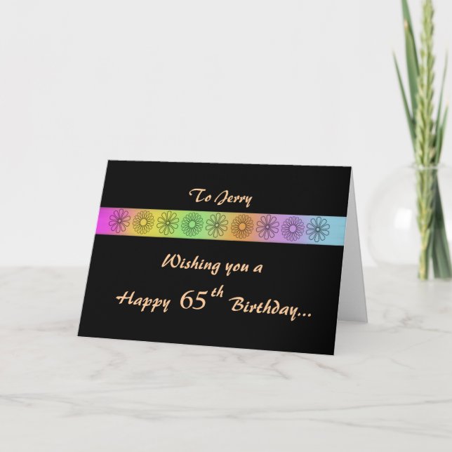 Happy 65. Customizable Card Karte (Vorderseite)