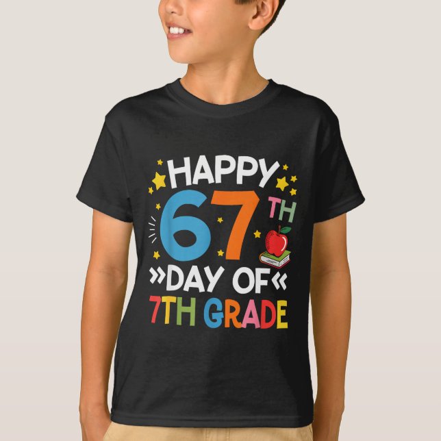 Happy 67th Day Of 7th Grade Teachers 67 Days Of Sc T-Shirt (Vorderseite)