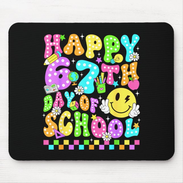 Happy 67th Day Of School 67 Days Smarter Teacher G Mousepad (Vorne)